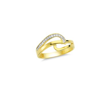 Beelo Gold 14K Altın Taşlı Tasarım Yüzük