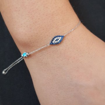 Beelo Silver 925K Gümüş Nazar Göz Bileklik