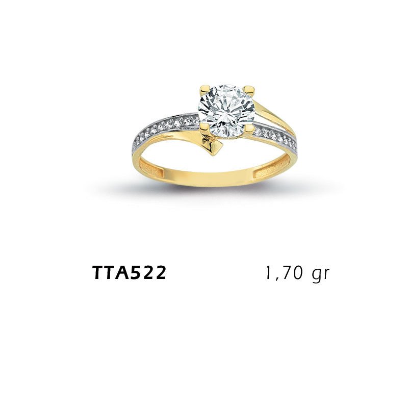 Beelo Gold 14K Altın Tek Taş Yüzük BGTTA522