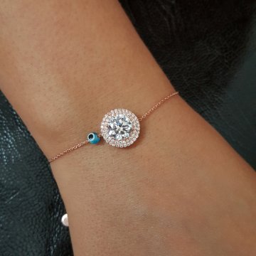 Beelo Silver 925K Gümüş Nazar  Bileklik