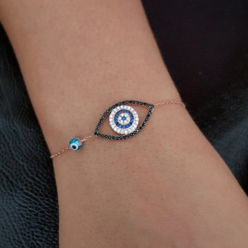 Beelo Silver 925K Gümüş  Nazar Göz  Bileklik