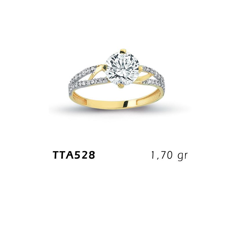 Beelo Gold 14K Altın Tek Taş Yüzük BGTTA528