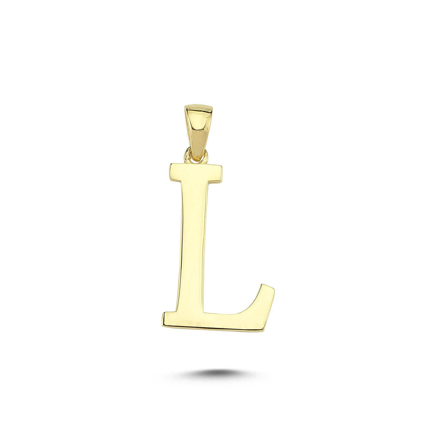 Beelo Gold 14K Altın L Harfi Kolye Ucu
