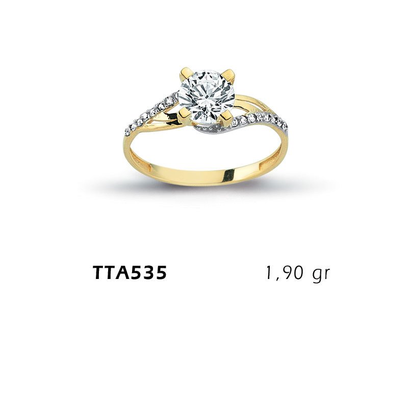 Beelo Gold 14K Altın Tek Taş Yüzük BGTTA535