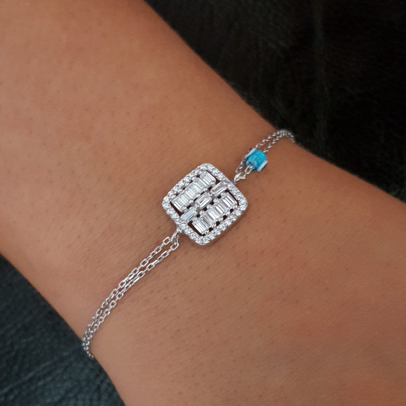 Beelo Silver 925K Gümüş Baget  Bileklik