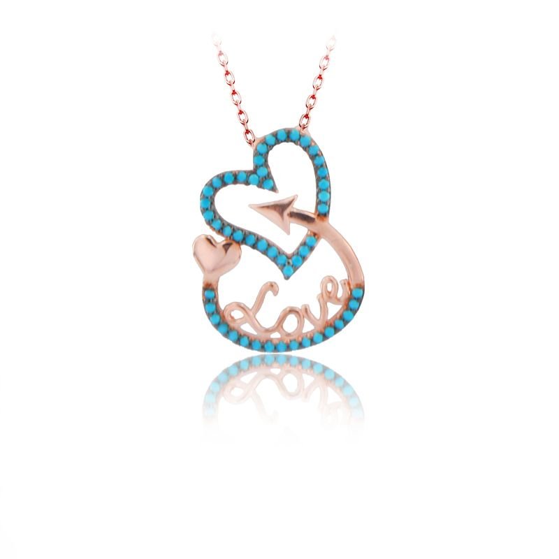 Beelo Silver 925K Gümüş Love Kalp Kolye