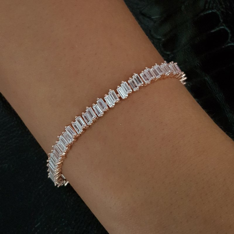 Beelo Silver 925K Gümüş Baget  Bileklik