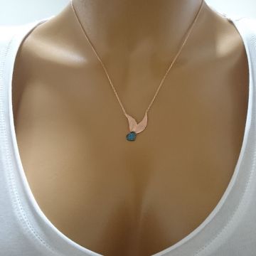 Beelo Silver 925K Gümüş Kalp Melek Kanadı Kolye