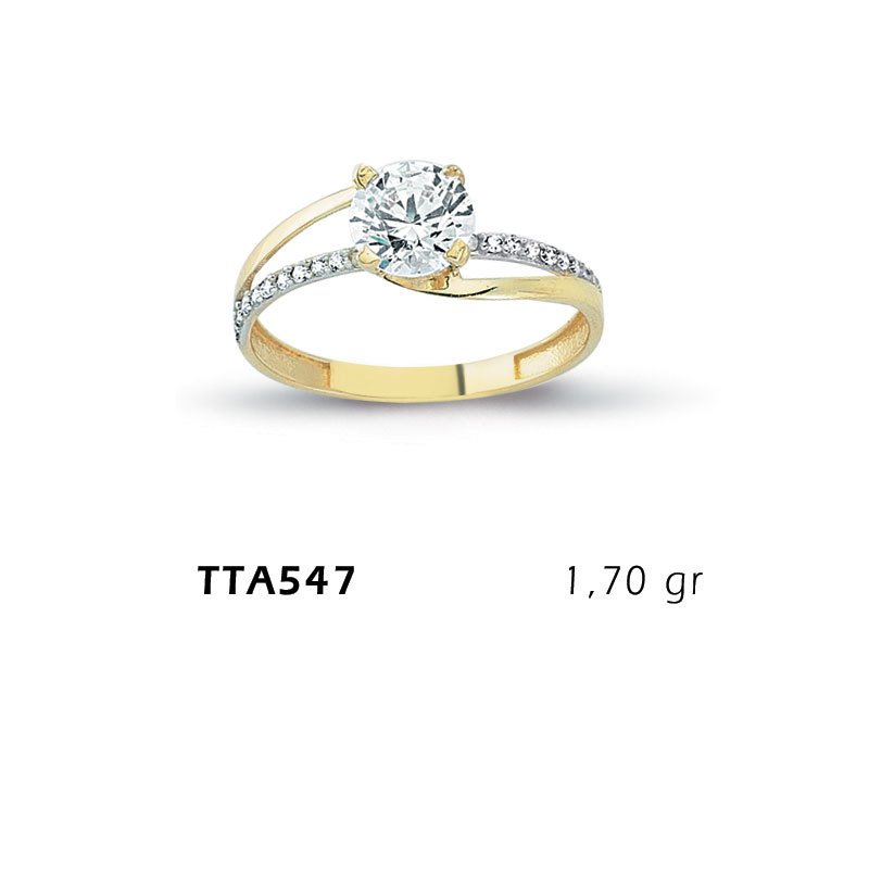 Beelo Gold 14K Altın Tek Taş Yüzük BGTTA547