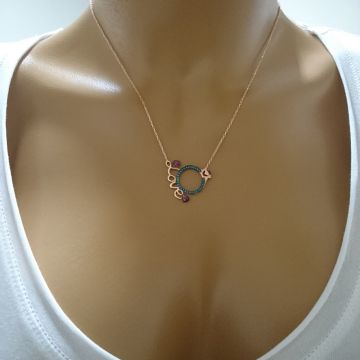 Beelo Silver 925K Gümüş Love Tek Taş Kolye
