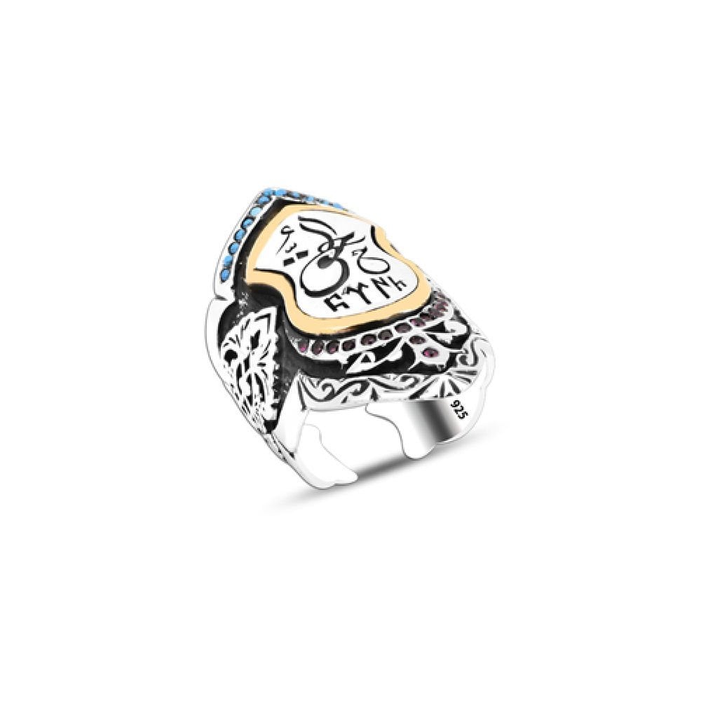 Beelo Silver 925K Gümüş Sultan Murad Hüdavendigar Zihgir Erkek Yüzük