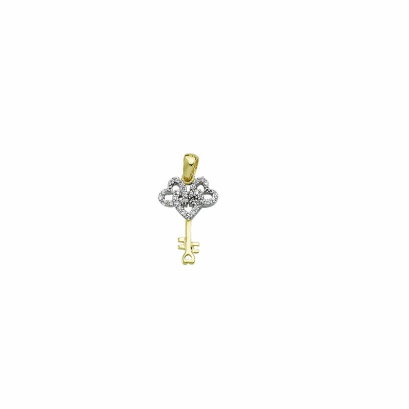 Beelo Gold 14K Altın Tasarım Anahtar Kolye Ucu