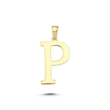 Beelo Gold 14K Altın P Harfi Kolye Ucu