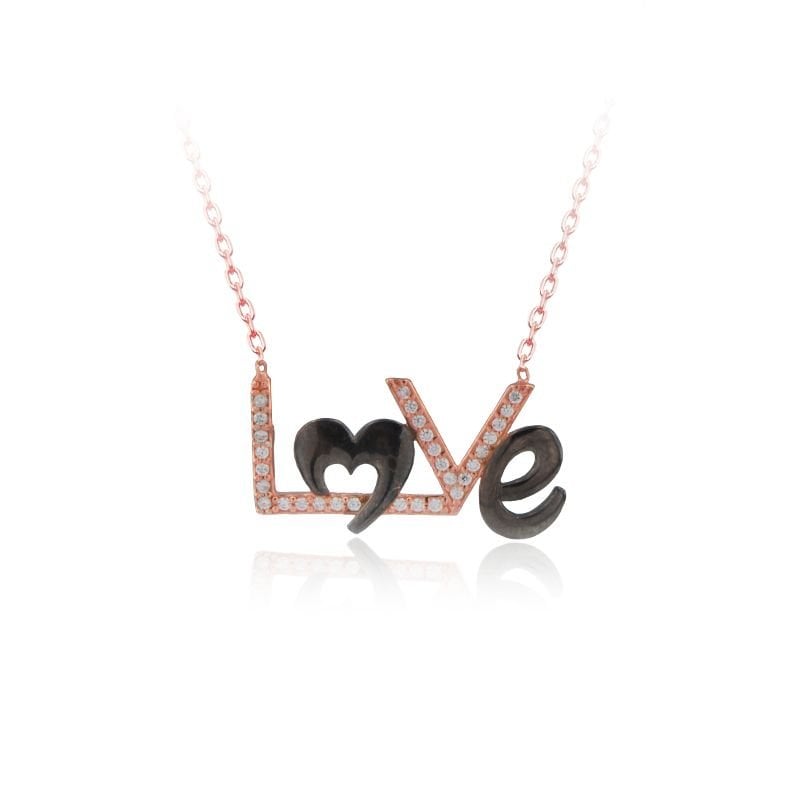 Beelo Silver 925K Gümüş Love Kalp Kolye