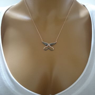 Beelo Silver 925K Gümüş Melek Kanadı Kalp Kolye