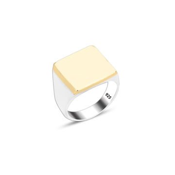 Beelo Silver 925K Gümüş Kare Yüzük