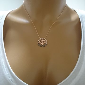 Beelo Silver 925K Gümüş Sen&Ben Hayat Ağacı Kolye