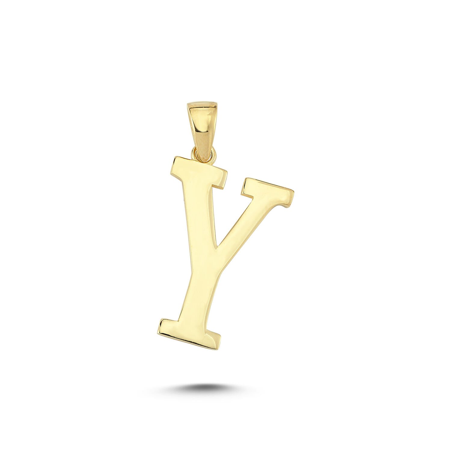 Beelo Gold 14K Altın Y Harfi Kolye Ucu